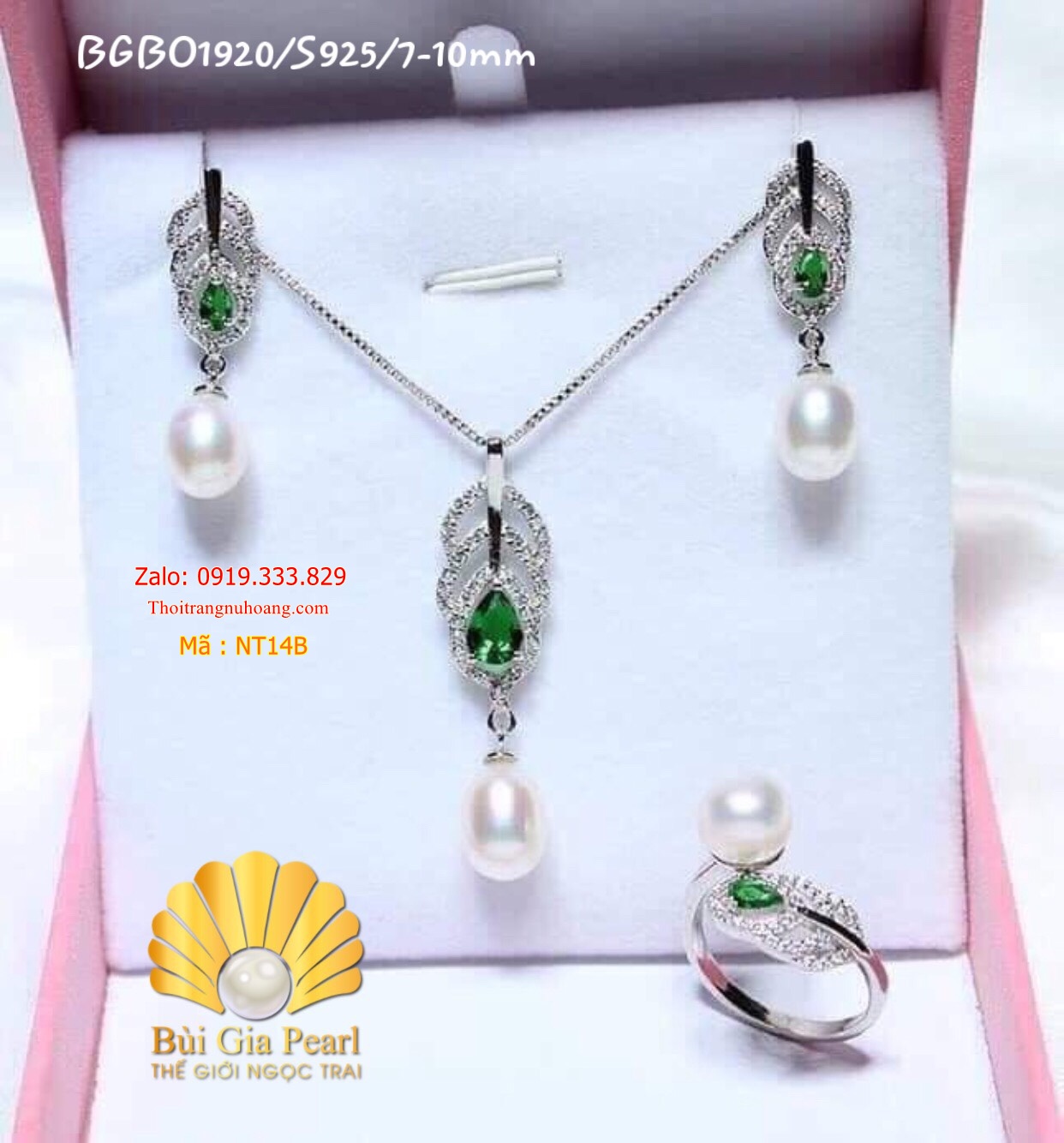 Bộ trang sức Ngọc trai Sang trọng & Duyên dáng.NT14